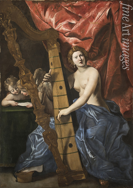 Lanfranco Giovanni - Harfe spielende Venus