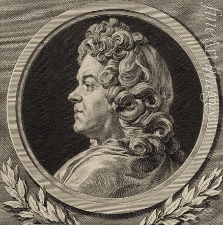 Saint-Aubin Augustin de - Porträt von Komponist Jean-Baptiste Lully (1632-1687)