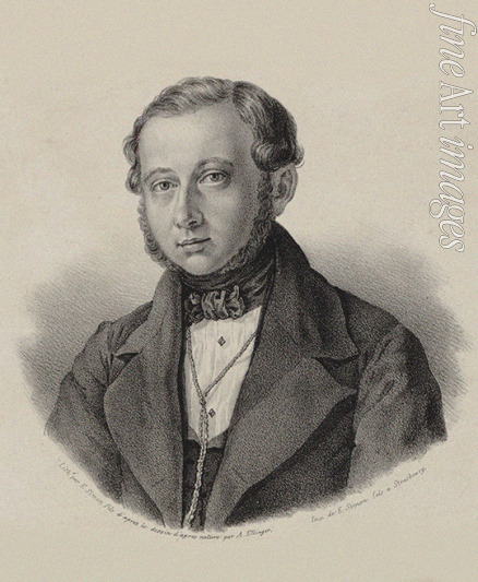 Simon Frédéric Emile - Porträt von Violinist und Komponist Thomas Täglichsbeck (1799-1867) 