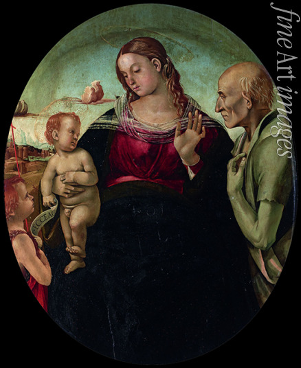 Signorelli Luca - Madonna und Kind mit dem Johannesknaben und heiligen Hieronymus