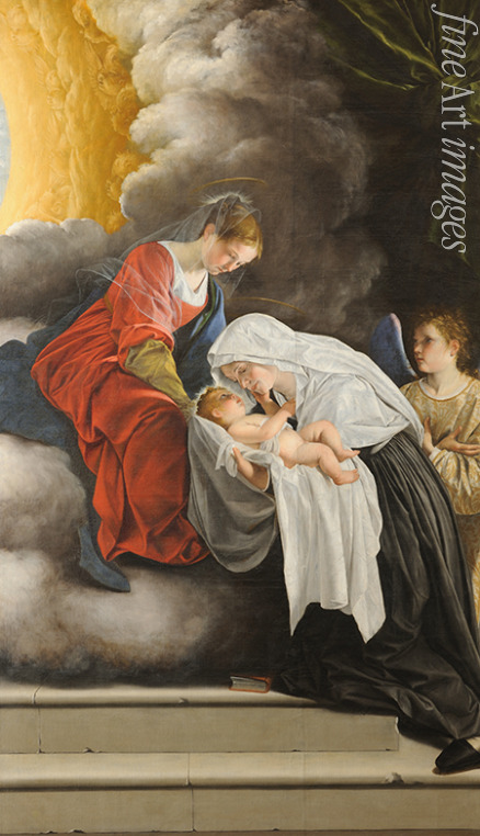 Gentileschi Orazio - Madonna und Kind mit der Heiligen Franziska von Rom