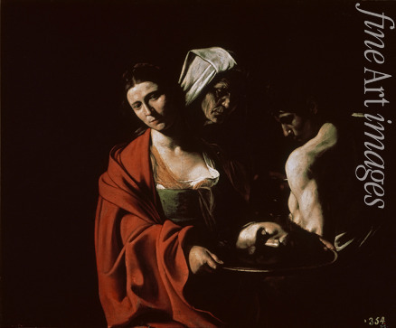 Caravaggio Michelangelo - Salome mit dem Kopf des Johannes des Täufers