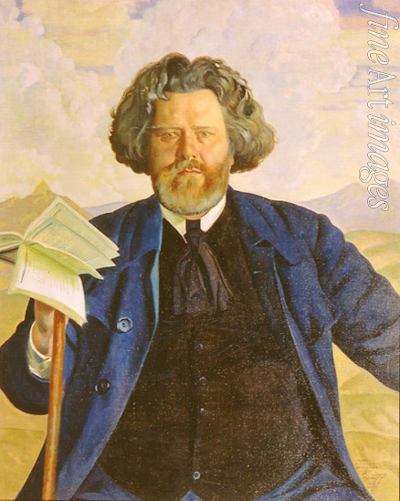Kustodiev Boris Michaylovich - Portrait of the poet Maximilian Voloshin (1877-1932)