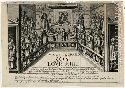 Unbekannter Künstler - Dies ist der gute König Ludwig XIV. Das öffentliche Aufstehen des Königs