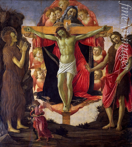 Botticelli Sandro - The Holy Trinity with Saints John the Baptist, Mary Magdalen, Tobias and Raphael