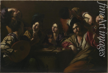 Manfredi Bartolomeo - Szene in einer Taverne