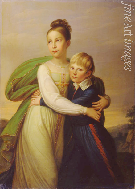 Kügelgen Gerhard von - Prince Albert of Prussia (1809-1872) and Princess Louise of Prussia (1808-1870), children of king Frederick William III