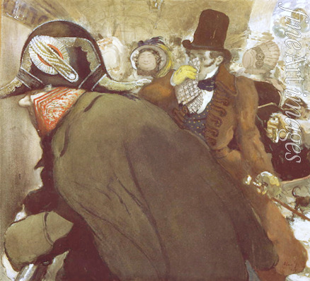 Bakst Léon - Illustration zur Novelle Die Nase von N. Gogol
