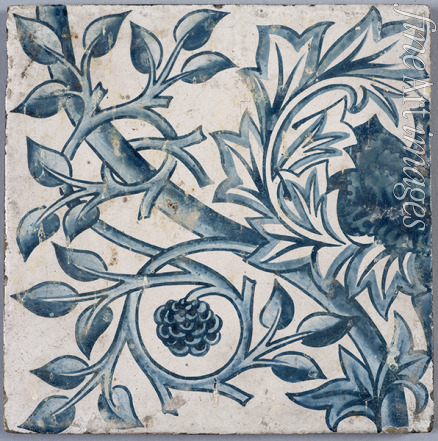 Morris William - Blue floral motif. Tile