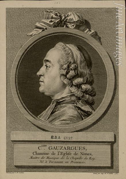 Saint-Aubin Augustin de - Portrait of Charles Gauzargues (1725-1799) 