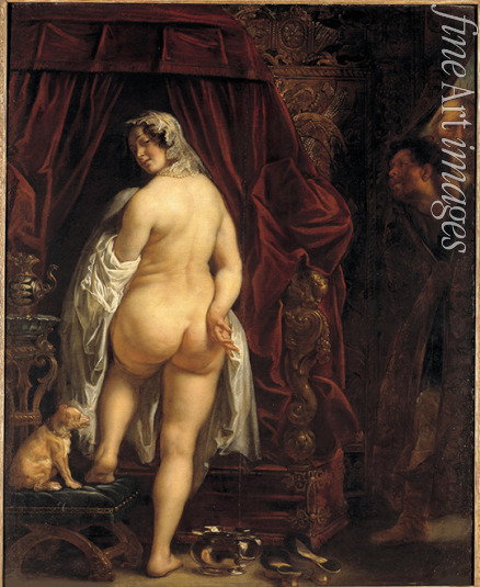 Jordaens Jacob - King Candaules of Lydia showing his wife to Gyges 