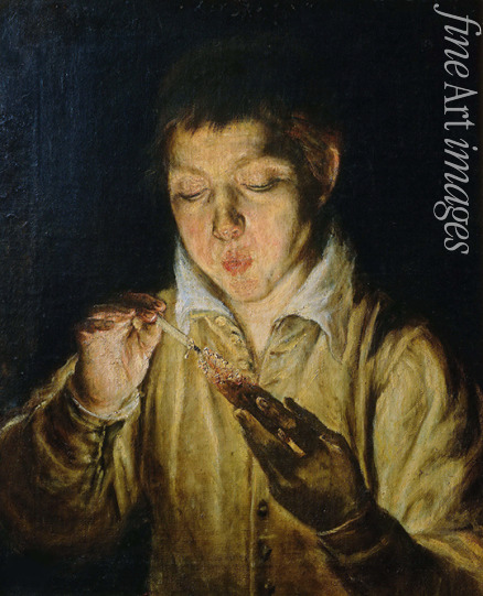 El Greco Dominico - El Soplón (Knabe, der eine Kerze entzündet)