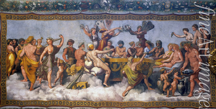 Raphael (Raffaello Sanzio da Urbino) - Wedding Banquet of Cupid and Psyche 