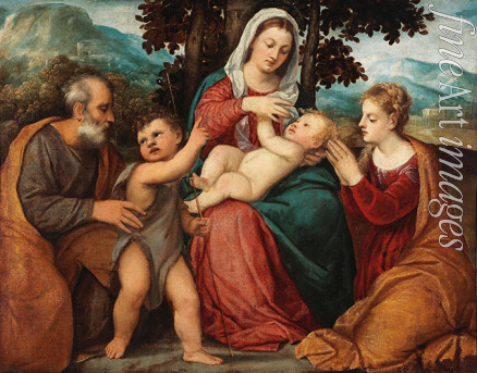 Veronese (de' Pitati) Bonifacio - Holy Family with Saint John the Baptist and Saint Catherine