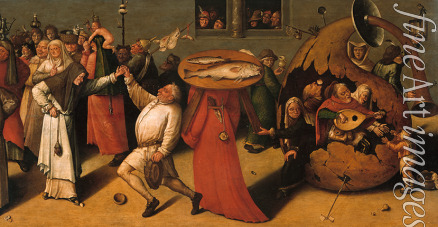 Bosch Hieronymus (Schule) - Der Kampf zwischen Karneval und Fasten (Detail)