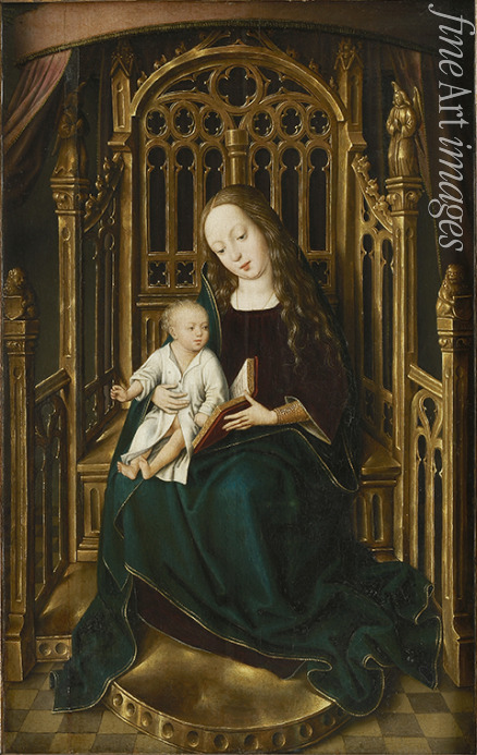Master of the Magdalen Legend - The Virgin and child enthroned 