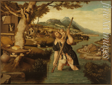 Mostaert Jan - Landschaft mit dem heiligen Christophorus