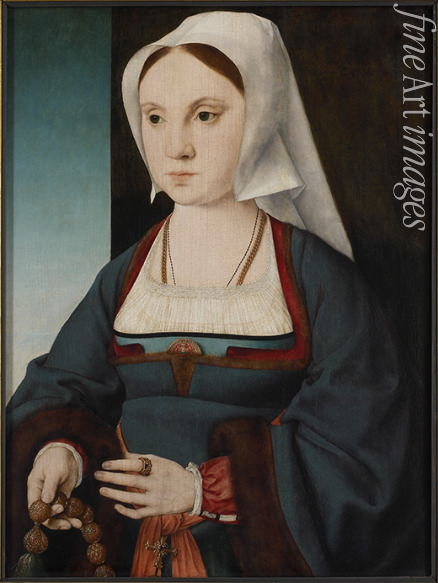 Cleve Joos van - Portrait of a young lady with a rosary