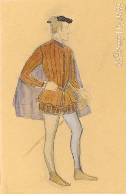 Ulyanov Nikolai Pavlovich - Costume design for the theatre play The Miserly Knight by A. Pushkin
