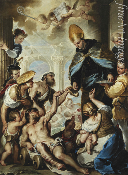Giordano Luca - Der heilige Thomas von Villanova verteilt Almosen