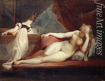 Füssli (Fuseli) Johann Heinrich - Resting female nude and a piano player