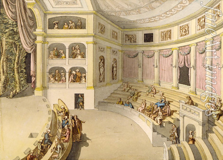 Quarenghi Giacomo Antonio Domenico - Entwurf der Innenausstattung eines Theatersaals