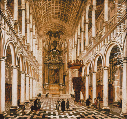 Ehrenberg Wilhelm Schubert van - Interior of the Jesuit church in Antwerp