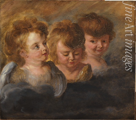 Rubens Pieter Paul - Three angel heads in the clouds