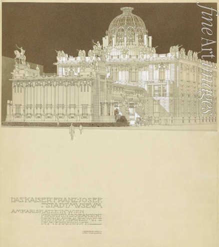 Wagner Otto Koloman - Entwurf für das Kaiser-Franz-Josef-Stadtmuseum, Wiener Karlsplatz