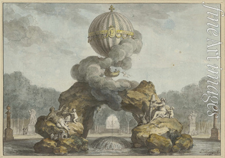 De Wailly Charles - Entwurf einer Brunnendekoration mit einer Charlière