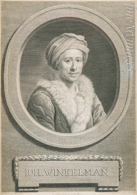 Bause Johann Friedrich - Porträt des Archäologen und Kunstschriftstellers Johann Joachim Winckelmann (1717-1768)