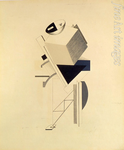 Lissitzky El - Kraftmensch. Figurine zur Oper Sieg über die Sonne nach A. Krutschonych