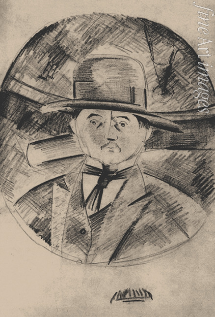 Tatlin Vladimir Evgraphovich - Portrait of Kazimir Malevich