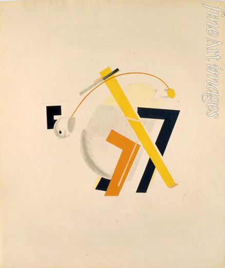 Lissitzky El - Old resident. Figurine for the opera Victory over the sun by A. Kruchenykh