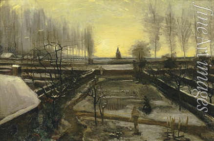 Gogh Vincent van - Der Pfarrgarten in Nuenen im Schnee