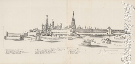 Meierberg (Meyerberg) Augustin von - Moscow Kremlin seen from the East. From: Augustin von Meyerberg and his travel  to Russia