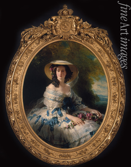 Winterhalter Franz Xavier - Porträt von Eugénie de Montijo (1826-1920), Kaiserin der Franzosen