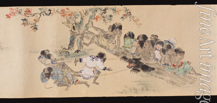 Chishima (Matsumae) Shunri - Ainu while bear hunting