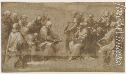 Raffael (Raffaello Sanzio da Urbino) - Studie für Disputa del Sacramento