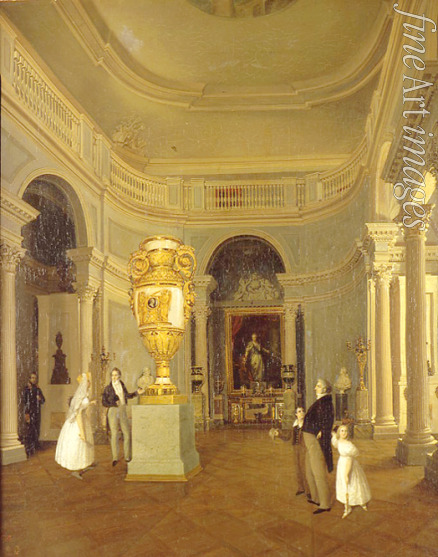 Beggrov Karl Petrovich - The Oval Hall of the Old Hermitage in St. Petersburg