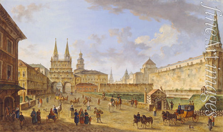 Alexeyev Fyodor Yakovlevich - Moscow. View of the Resurrection Gate at the Red Square