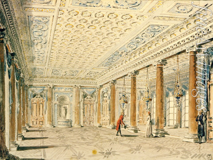 Voronikhin Andrei Nikiforovich - Interior of the Corner hall in the Stroganov palace