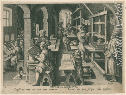 Stradanus (Straet van der) Johannes - Eine Druckerei