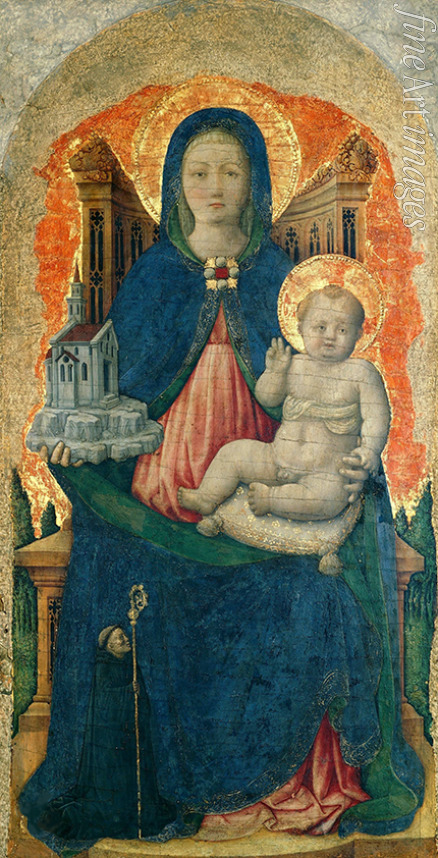 Giovanni d'Alemagna - The Virgin and Child Enthroned (From the Praglia Polyptych)