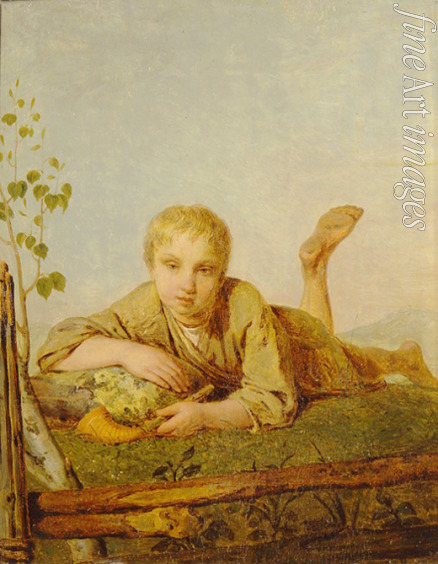 Venetsianov Alexei Gavrilovich - Shepherd Boy with a Pipe