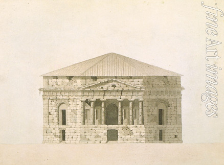 Quarenghi Giacomo Antonio Domenico - Entwurf einer Theaterfassade