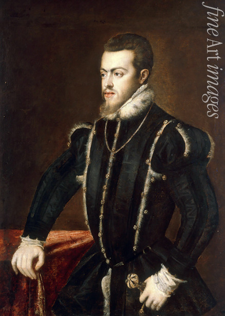 Tizian - Porträt von König Philipp II. von Spanien und Portugal (1527-1598)