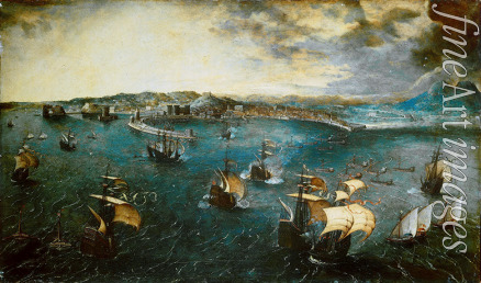 Bruegel (Brueghel) Pieter der Ältere - Blick auf die Bucht von Neapel