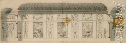 Cameron Charles - Entwurf eines Interieurs im Katharinenpalast von Zarskoje Selo