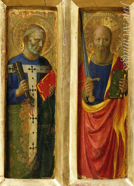 Angelico Fra Giovanni da Fiesole - The Apostles Peter and Paul (From the Perugia Altarpiece) 